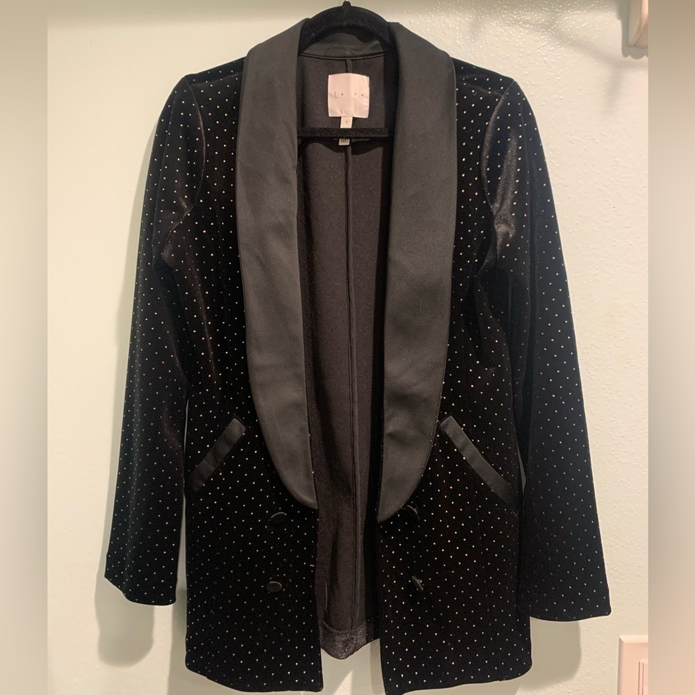 Leith Studded Velvet Blazer